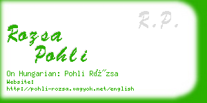 rozsa pohli business card